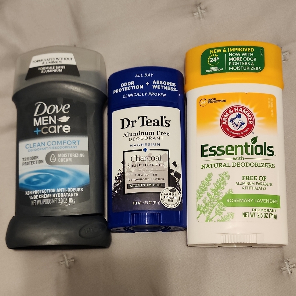 Three Brand New Men's Deodorant Sticks